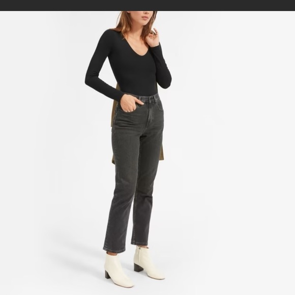 Everlane The Long-Sleeve V-neck Supima® Bodysuit (S) - Picture 6 of 7